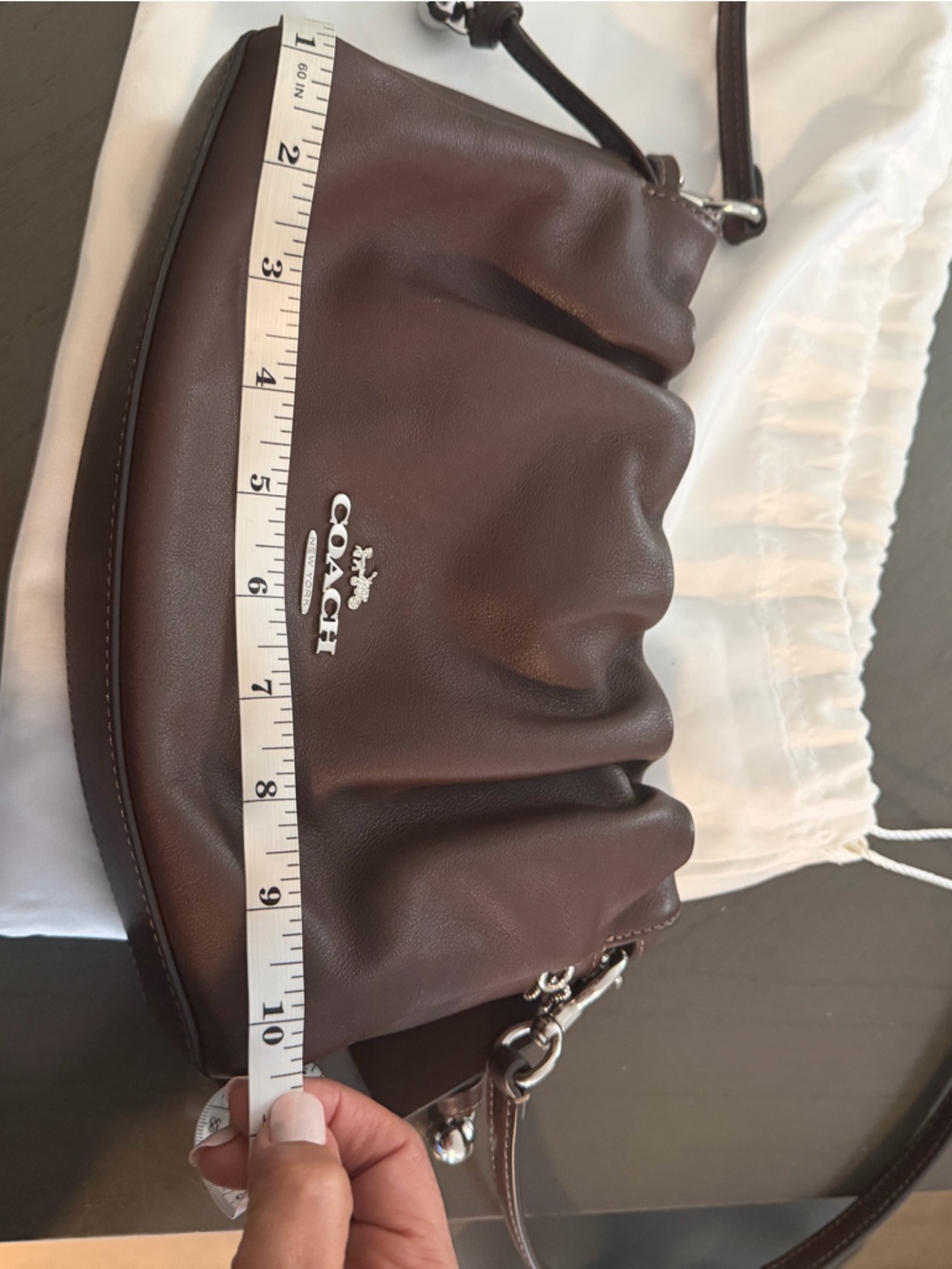 Coach Limited MAPLE color Faye Shoulder Bag With Ruching